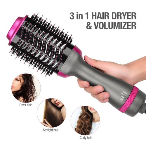 Professional Curler Hair Straightener Hair Dryer Styling Tool Hot Air Brush - Sab Kharedo